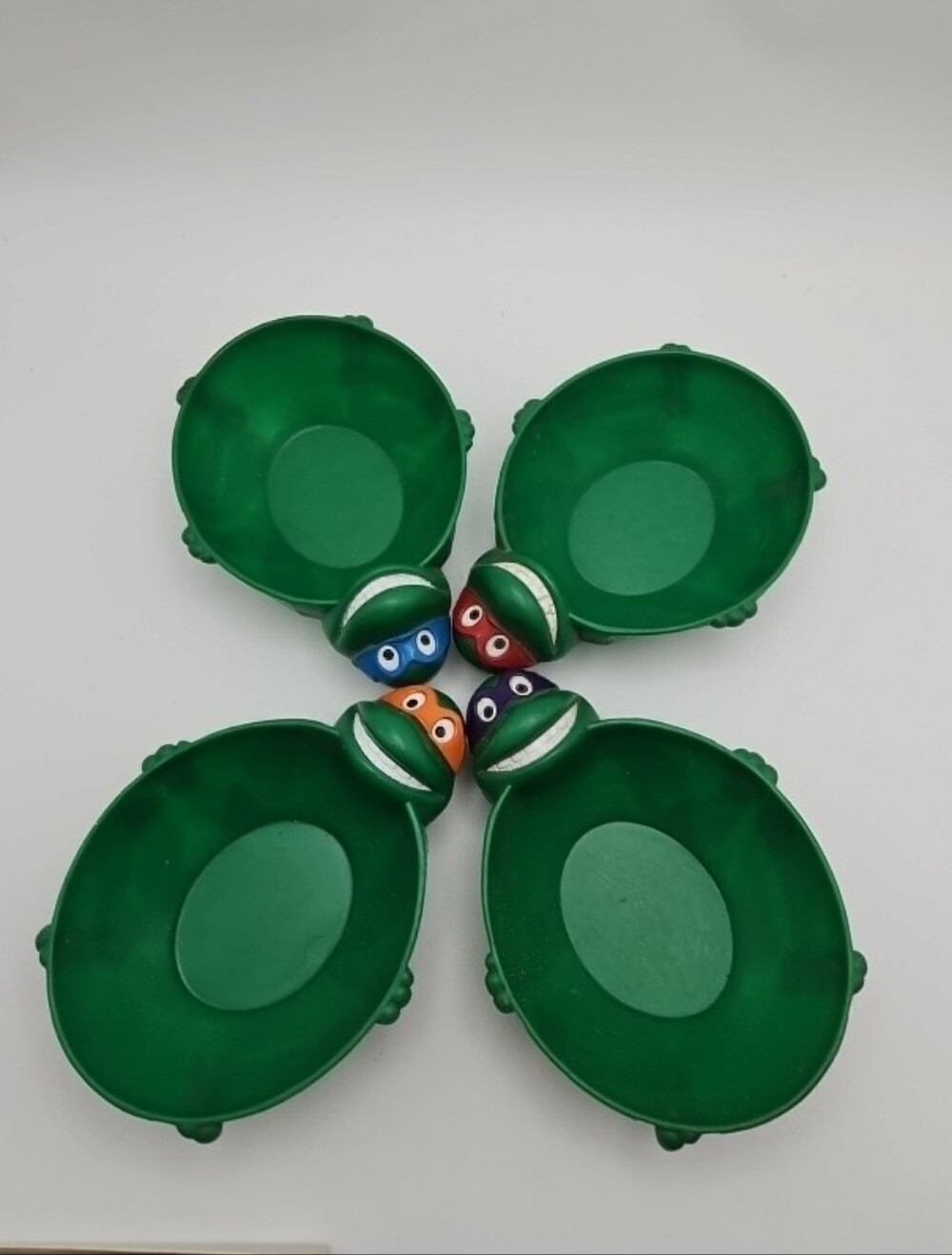 Teenage Mutant Ninja Turtles Cereal Bowls Lot of 4 Mirage Vintage 1990
